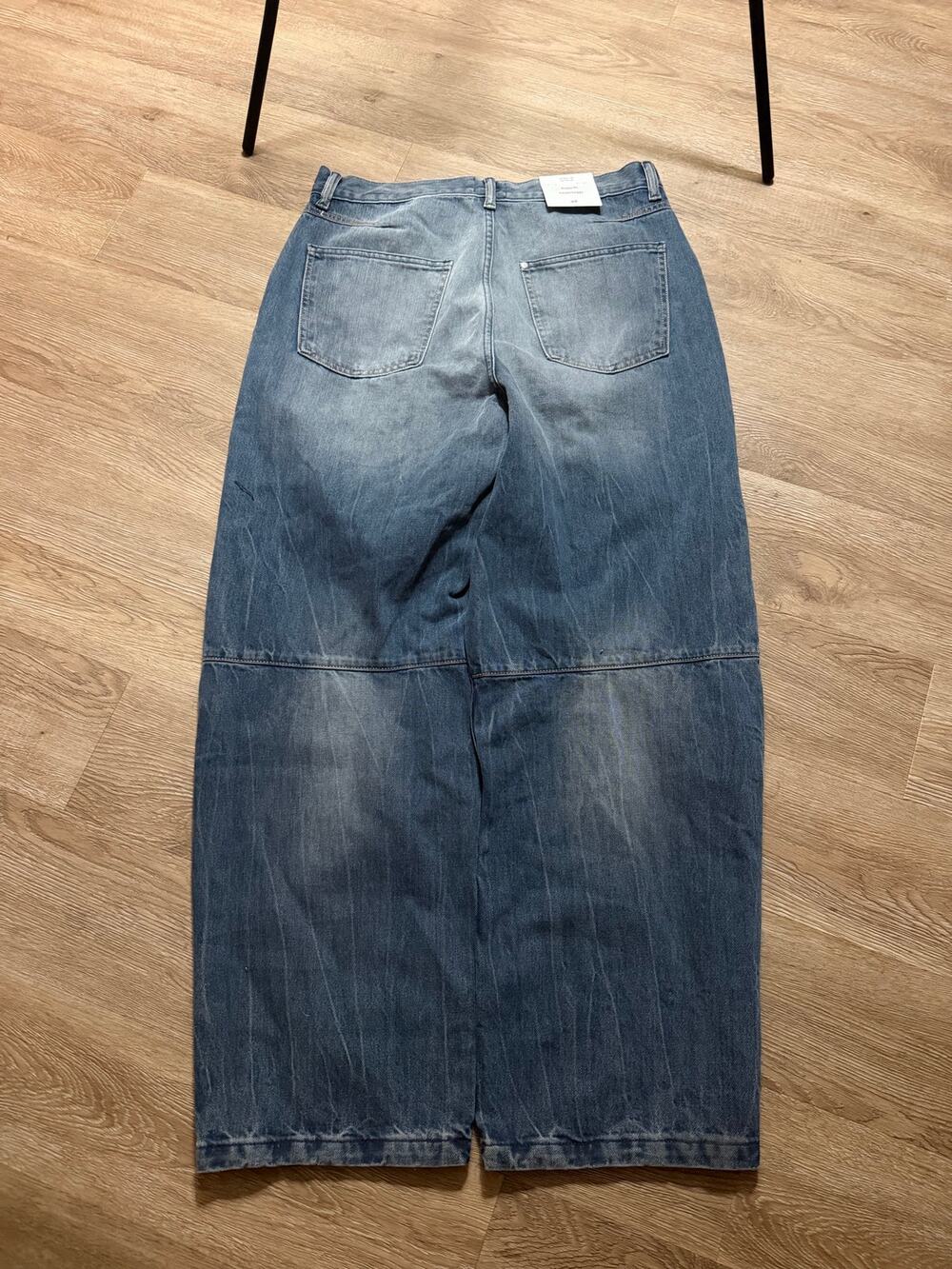 H&M Baggy Fit Jeans Mens 31x32 Blue Wide Leg Denim Pants Skater Y2K Style NWT